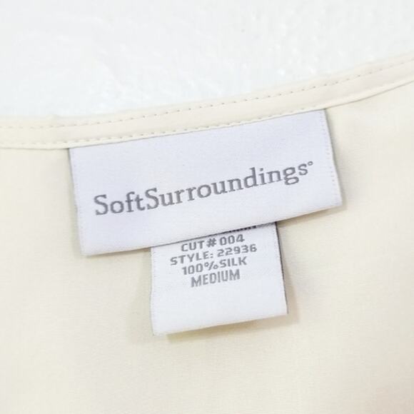 Soft Surroundings silk ruffled cami tank top M - Picture 6 of 7